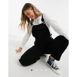 ASOS DESIGN overalls in black cord